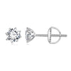 S925 Silver 0.5 Carat Moissanite Earrings 6.0mm for Women