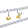 S925 Sterling Silver Plated Gold Pavé Setting CZ Earrings