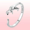S925 Oxidized Silver Dinosaur Ring for Women