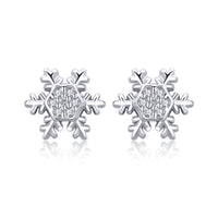 S925 Sterling Silver Earrings with CZ in Pavé Setting - 0.8*0.8cm for Women