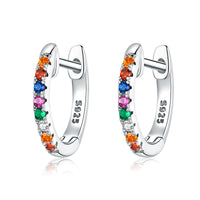 S925 Sterling Silver Earrings with CZ Pave Setting