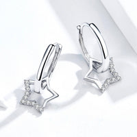 S925 Sterling Silver Plated Platinum CZ Earrings for Women