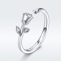 S925 Sterling Silver Plated Platinum Ring for Women