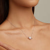 S925 Sterling Silver Adjustable Necklace with CZ Pendant for Women