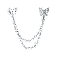 S925 Sterling Silver 40mm Pavé CZ Earrings