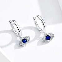 S925 Platinum Plated Pavé Setting CZ Earrings - 1.9*1cm - Women's Jewelry