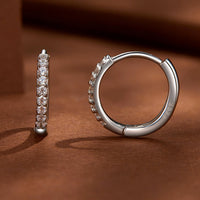 S925 Sterling Silver 2.0mm Moissanite Earrings for Women