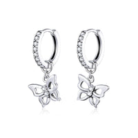 S925 Oxidized Silver Pavé Setting CZ Earrings for Women