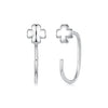 S925 Silver Brass and White Gold Plated 1.4cm Earrings for Women