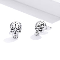 S925 Oxidized Silver Earrings Size 1*0.7cm for Women