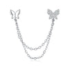S925 Sterling Silver 40mm Pavé CZ Earrings