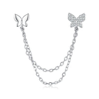 S925 Sterling Silver 40mm Pavé CZ Earrings