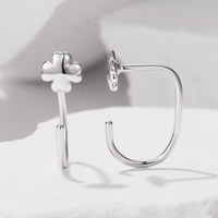 S925 Silver Brass and White Gold Plated 1.4cm Earrings for Women