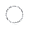 S925 Sterling Silver 2.0mm Moissanite Ring Size 9 for Women