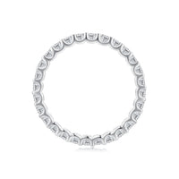 S925 Sterling Silver 2.0mm Moissanite Ring Size 9 for Women