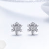 S925 Sterling Silver Earrings with CZ in Pavé Setting - 0.8*0.8cm for Women