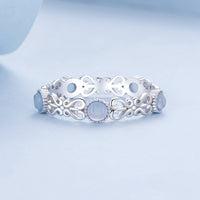 S925 Sterling Silver 4mm Plated Platinum Ring for Women Size 6.0