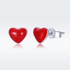 S925 Sterling Silver Plated Platinum Enamel Earrings