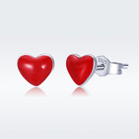 S925 Sterling Silver Plated Platinum Enamel Earrings