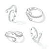 S925 Sterling Silver 0.2cm Platinum Plated Ring