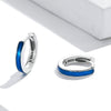 S925 Oxidized Silver Enamel Earrings