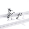 S925 Oxidized Silver Earrings Size 1.5*1cm, 2.4*1.3cm for Women