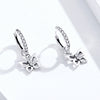 S925 Oxidized Silver Pavé Setting CZ Earrings for Women