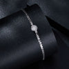 S925 Sterling Silver 5.0mm Moissanite Bracelet for Women