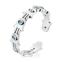 S925 Sterling Silver Pavé Setting CZ Oxidized Silver Ring
