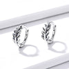 S925 Oxidized Silver Earrings 1.2*0.5cm for Women