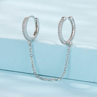 S925 Sterling Silver Earrings with Pavé Setting CZ for Women