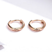S925 Sterling Silver Plated Rose Gold Earrings