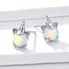 S925 Sterling Silver Earrings with Translucent Opal