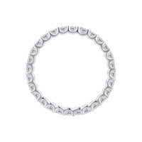 S925 Sterling Silver 2.0mm Moissanite Ring Size 9 for Women