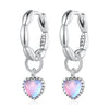 S925 Sterling Silver Earrings with Transparent Glass for Women