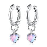 S925 Sterling Silver Earrings with Transparent Glass for Women