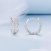 S925 Sterling Silver Earrings with Plated Platinum for Women