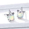 S925 Sterling Silver Earrings with Translucent Opal
