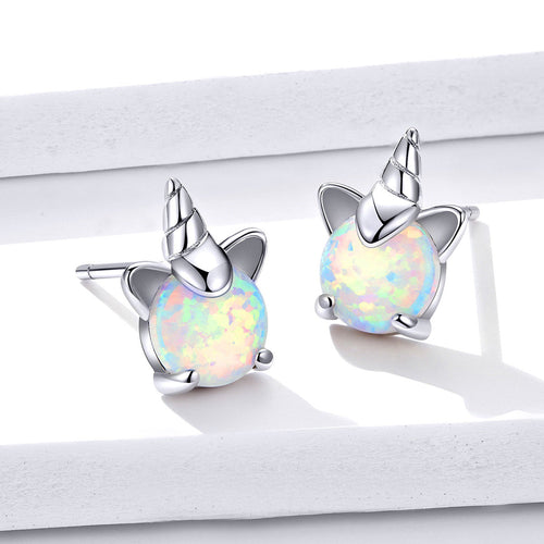 S925 Sterling Silver Earrings with Translucent Opal