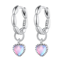 S925 Sterling Silver Earrings with Transparent Glass for Women