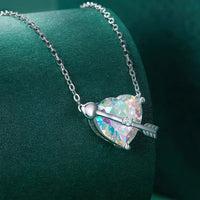 S925 Sterling Silver Adjustable Necklace with CZ Pendant for Women