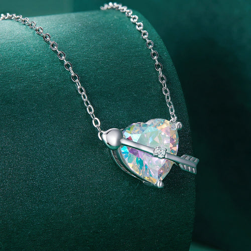 S925 Sterling Silver Adjustable Necklace with CZ Pendant for Women