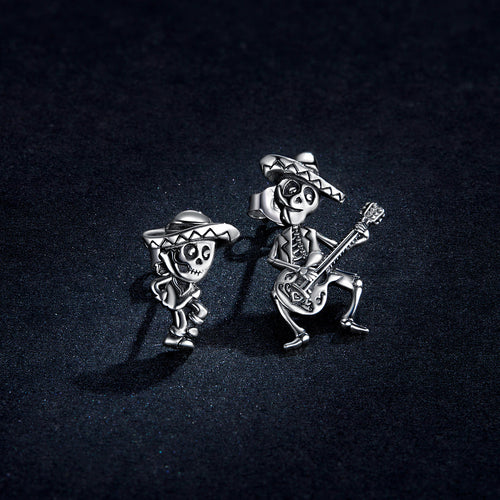 S925 Oxidized Silver Earrings Size 1.5*1cm, 2.4*1.3cm for Women