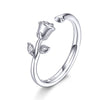 S925 Sterling Silver Plated Platinum Ring for Women