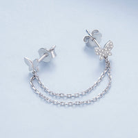 S925 Sterling Silver 40mm Pavé CZ Earrings