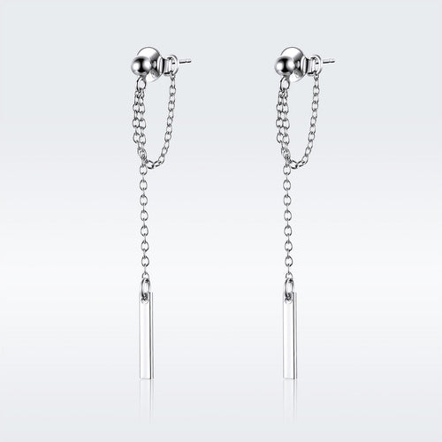 S925 Sterling Silver Plated Platinum Earrings for Women
