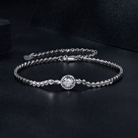 S925 Sterling Silver 5.0mm Moissanite Bracelet for Women