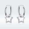 S925 Sterling Silver Plated Platinum CZ Earrings for Women