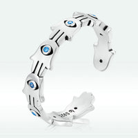 S925 Sterling Silver Pavé Setting CZ Oxidized Silver Ring
