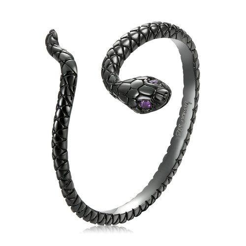 S925 Sterling Silver Black Gold Plated Pavé Setting CZ Ring